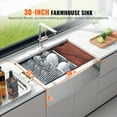 thumbnail image 2 of VEVOR Top Mount Farmhouse Kitchen Sink 30''x22'' Drop In Kitchen Sink Workstation Single Bowl Basin Sink 304 Stainless Steel, 2 of 9