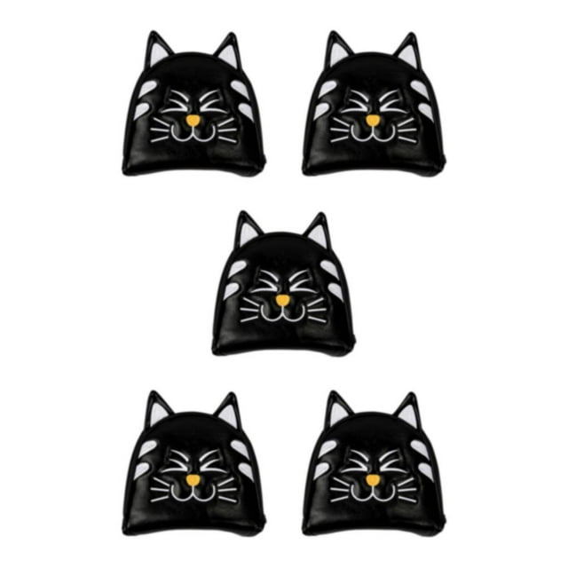maskred Golf Tête Couvre Maillet Putter Pros Training Gear 3 Fairwaywood Noir Demi-Cercle 5Set