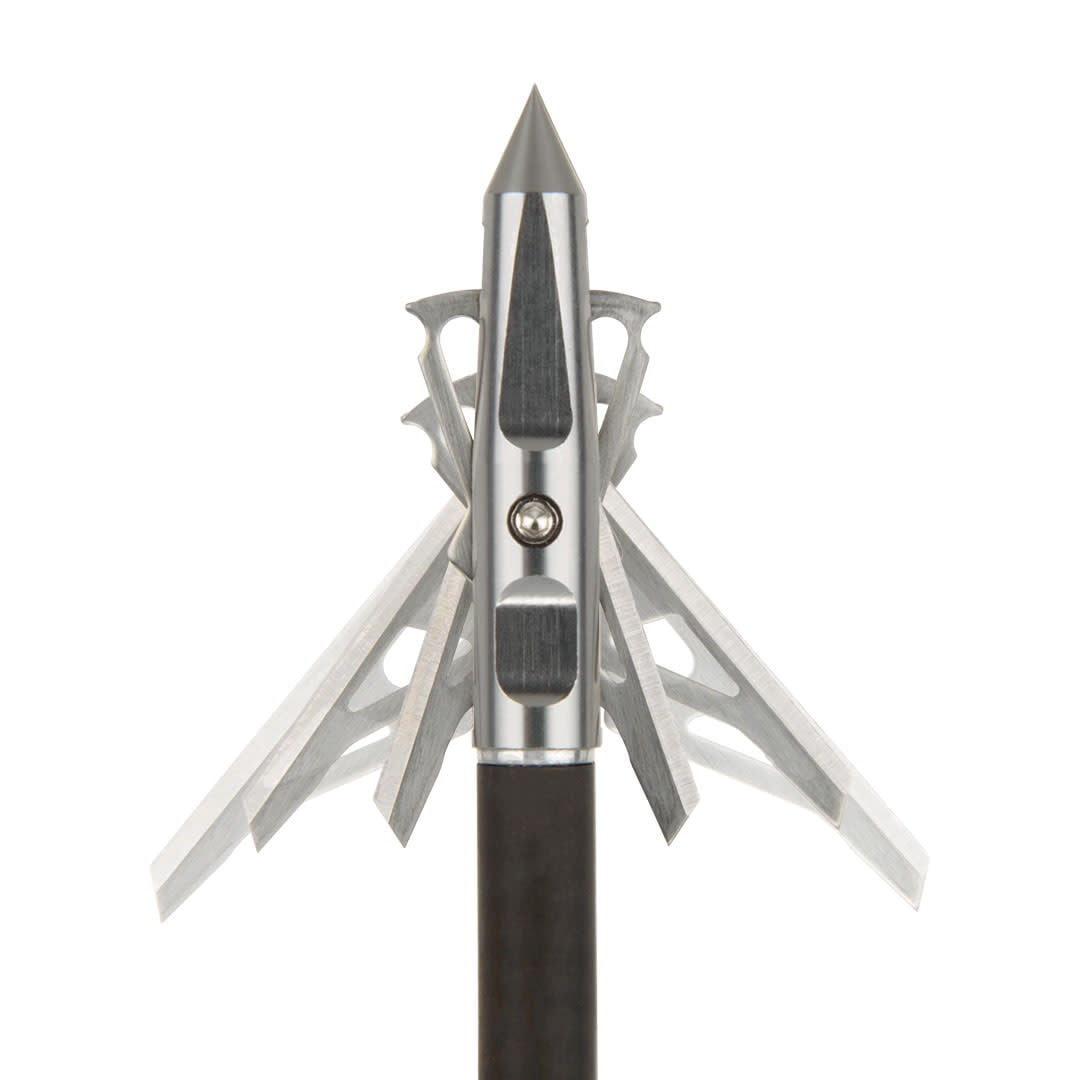 Stryke Vapor Rear Deploying 2-Blade Broadheads, 100-Grain, 3-Pack, Aluminum and Steel, 14786, Cool Gray