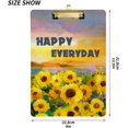 thumbnail image 2 of FMSHPON Vintage Yellow Sunflowers Clipboard Hardboard Wood Nursing Clip Board and Pull for Standard A4 Letter 13x9 inches, 2 of 7