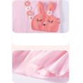 thumbnail image 4 of Bellafa 2-7T Girl's Summer Dress 100% Cotton Ruffle Sleeve A-Line Casual Sundress Toddler Kids Appliuqe Shirt Dresses, 4 of 7