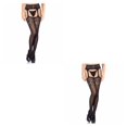 thumbnail image 3 of ZLight Bas Résille Lingerie Bas Fins Aguichant Mode Dentelle Jeux de Boîte de Nuit Collants pour Dames 2Ensemble, 3 of 6