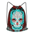 thumbnail image 1 of XMXT Waterproof Gym Bag, Skull Universe Illustration Print Drawstring Backpack for Men, s Multicolor, 1 of 8