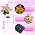 thumbnail image 5 of Fohil Solar Garden Flower LED Lights, 7-Head Rose Bud Solar Lights Outdoor Waterproof,2Pack, 5 of 7