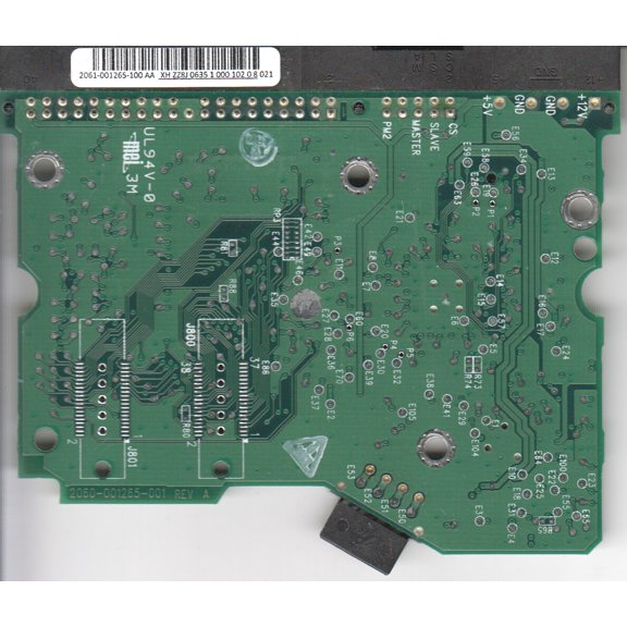 WD2500BB-14GUA0, 2061-001265-100 AA, WD IDE 3.5 PCB
