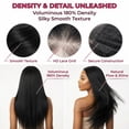thumbnail image 5 of LAPTOM MAX 26-Inch 200% Density Glueless Human Hair Wig, Pre-Cut Lace Front, Pre-Plucked, HD Transparent, Straight Ready to Wear, 5 of 7