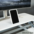 thumbnail image 3 of VIVO White Height Adjustable Standing Desk Monitor Riser Tabletop Sit to Stand, 3 of 9