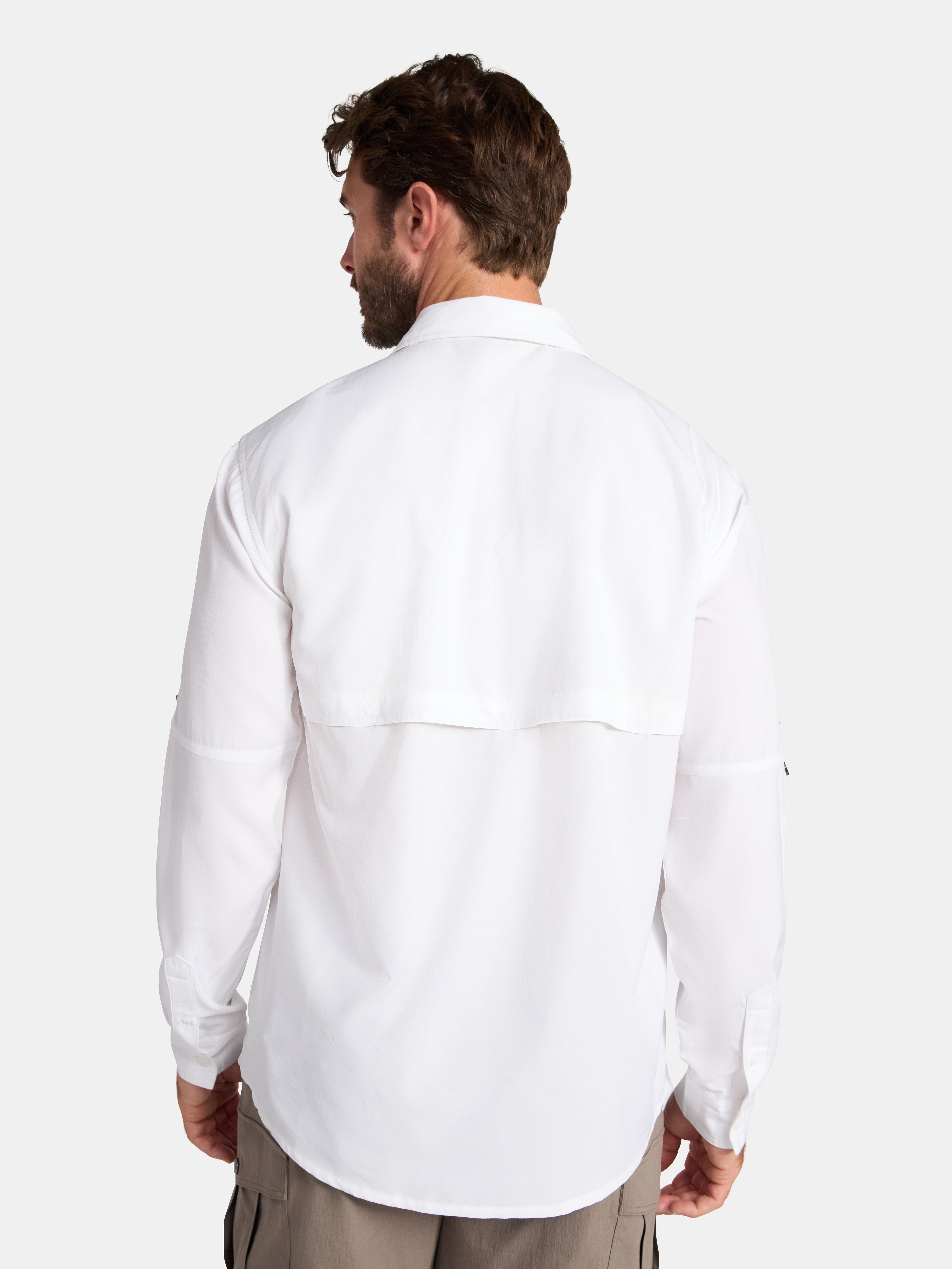 Ozark Trail Men's and Big Men's Upstream Shirt with Long Sleeves, Sizes S-3XL