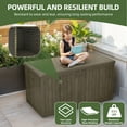 thumbnail image 3 of Uforic 230 Gallon Extra Large Outdoor Deck Box, Double-Wall Resin Storage Box with Divider & Side Handles, Lockable,‎ Weatherproof, Light Brown, 3 of 9