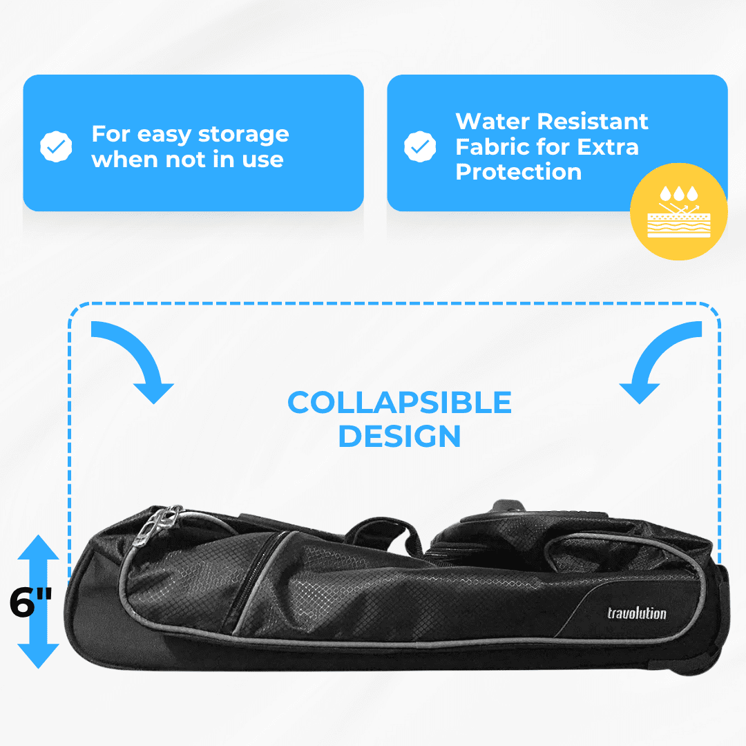 Travolution Dance Bag With Garment Rack, 24 Inch Garment Rack Duffel with Wheels, Black/Gray