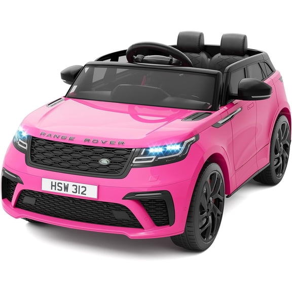 12V Ride On Car with Remote, Licensed Land Rover Electric Car, Ride On Toys 4-8 with Mp3 Player, Rocking, Pull Rod
