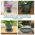 thumbnail image 5 of Sunnydaze 11.75" Round Gray Ceramic Outdoor Flower Pot Saucer 2-Count, 5 of 11