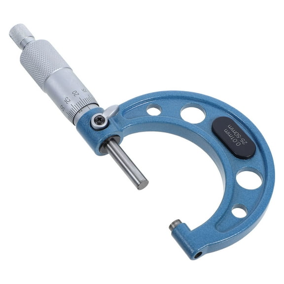 FRCOLOR Precision Stainless Steel Outside Micrometer 0.01mm Accuracy for Measuring Thickness Wide Range 25-50mm High-precision Micrometer