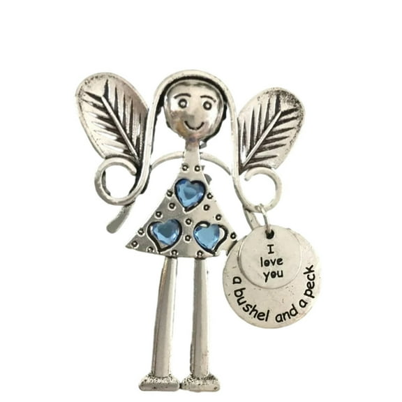 SLYNSHome Angel Ornaments for Christmas Tree,Metal Friendship Angel Pendant Hanging Angel Decoration for Home Car Party and as Xmas Gift to Friend
