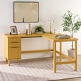thumbnail image 2 of Better Homes & Gardens Lillian Fluted L-Shape Desk, Natural Pine Finish, 2 of 7