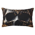 thumbnail image 1 of Fotbe Gold Pattern Black Skull Funda de Almohada Decorativa Estilo Occidental, Lujo en Algodón, Fundas para Almohadas King, Cojín Estampado para Decoración del Hogar-14"x20", 1 of 6