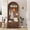 Walnut Oak, variant on Hall Tree with Bench and Shoe Storage, Entryway Storage Bench with Coat Rack, 70" Tall Mudroom Rack with 4 Double Hooks and and 2 Fluted Doors, hall tree with storage for Hallway, Black