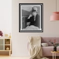 thumbnail image 3 of Historic Framed Print, [Janet Flanner, full-length portrait, seated, wearing top hat decorated with masks].Berenice Paris '27., 17-7/8" x 21-7/8", 3 of 9