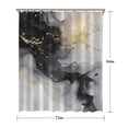 thumbnail image 5 of Black White Gold Marble Pattern Shower Curtain 72"x84" ,Bathroom Decorative Shower Curtains Set with 12 Hooks,Modern Waterproof Washable Shower Curtain, 5 of 6