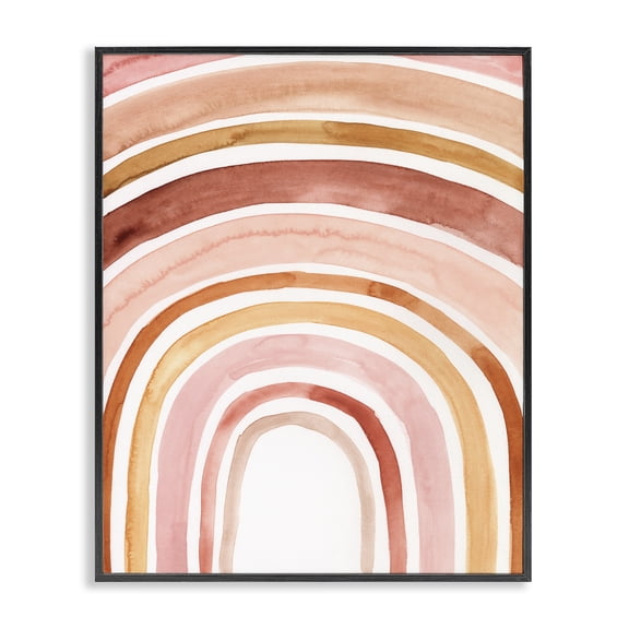 Stupell Industries Eclectic Rainbow Warm Red Shades Black Framed Giclee Art, 11 x 14, by Victoria Borges