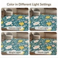 thumbnail image 7 of ODIKA 6'x9' Teal Garden Elegance Floral Design Accent Washable Area Rug Charming Botanical Patterns with Vintage Flair for Family Room, Living Mater Bedroom, Non-Slip, Easy Care, 7 of 7