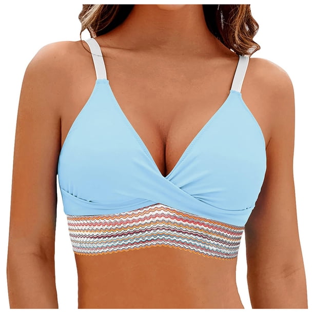 Traje de Baño de Color Sólido de las Mujeres, Impreso Conservador Plisado una Pieza con Cuello en V para la Playa Y la Piscina, Conjunto de Trajes de Baño de Verano Sexy