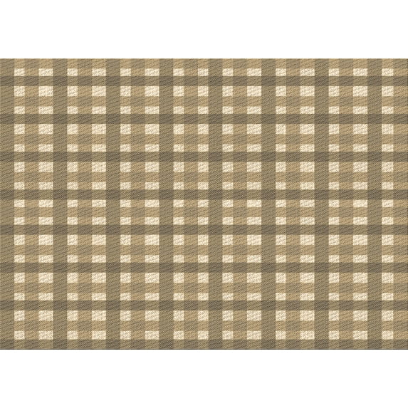 Ahgly Company Indoor Rectangle Patterned Wood Brown Area Rugs, 5' x 7'