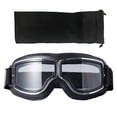 thumbnail image 2 of Huhudde Motorcycle Goggles Vintage Pilot Style Cruiser Scooters Goggle ATV Anti-Scratch Dustproof Windproof, 2 of 13