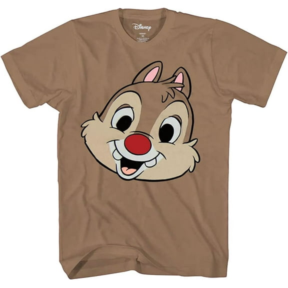 Animation Shops Chip 'N Dale Chipmunk Face Costume T-Shirt Small Tan, Dale
