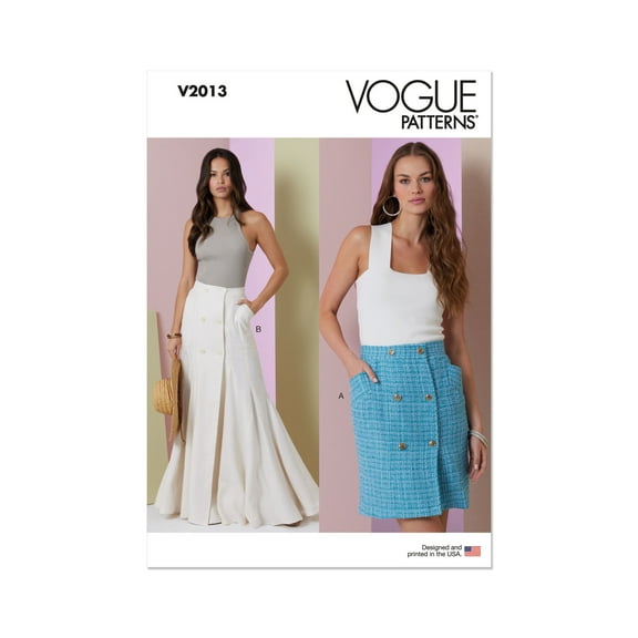 Vogue Sewing Pattern 2013 - Misses' Skirt in Two Lengths, Size: U5 (16-198-20-22-24)
