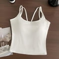 thumbnail image 5 of IUYRTFE Women Padded Tank Top with Bow Detail Scoop Neck Sleeveless Cami for Summer Layering, 5 of 8