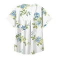 thumbnail image 6 of Women's Short Sleeved Shirt, Daily Fashion Printed Button Top, Chest Pocket Cardigan, 6 of 7