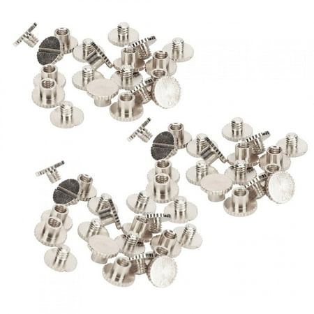 

Book Rivets Sturdy And Durable Knurling Flat Brass Binding Screw For Furniture Stationery Belts Backpacks Silver