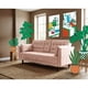 thumbnail image 1 of Sofá Cama De Velvet Palo De Rosa Modelo Zeppelin Makora Con Portavasos, 1 of 10