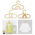 thumbnail image 4 of 3 Pieces Kids Clothes Hanger Rattan Room Smooth Nordic Style Bamboo Rack Clothes, 4 of 8