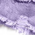 thumbnail image 5 of BXJX Girls Denim Shorts, School Relaxed Fit Elastic Waist Summer Kids Jean Shorts Purple Size 6-7 T, 5 of 6