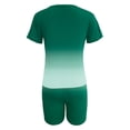 thumbnail image 2 of 2 Piece Gradient printingOutfits for Women Short Sleeve Crew Neck T Shirt and shorts Tracksuits, 2 of 4