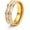 Gold, variant on Wedding Band for Women, Cubic Zirconia Stackable Ring, Hypoallergenic Minimalist Jewelry for Her, Size 5-9, Romantic Anniversary Present