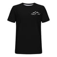 thumbnail image 4 of Ceisia Men Mountain Range Print T Shirt Short Sleeve Minimalist Design Crew Neck Casual Regular Fit Soft Cotton Outdoor Top Black L Gifts for Father, 4 of 5