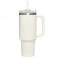thumbnail image 1 of 40OZ Tumbler with Handle and Straw Flowstate 3-Position Lid Cup Holder Compatible for Travel Insulated Stainless Steel Cup BPA-Free Exclusive Toasted Almond, 1 of 6