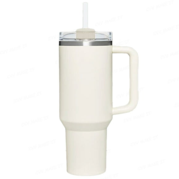 40OZ Flip Straw Tumbler with Leakproof Lid 40 oz | Built-in Straw & Handle | Cupholder Compatible for Travel | Insulated Stainless Steel Cup | BPA-Free | Exclusive