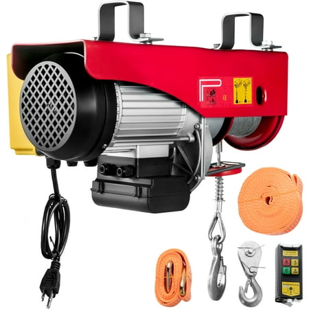 

VEVOR Electric Hoist 2200LBS Electric Winch Steel Electric Lift 110V Electric Hoist With Wireless Remote Control & Single/Double Slings For Lifting In Factories Warehouses Construction Site