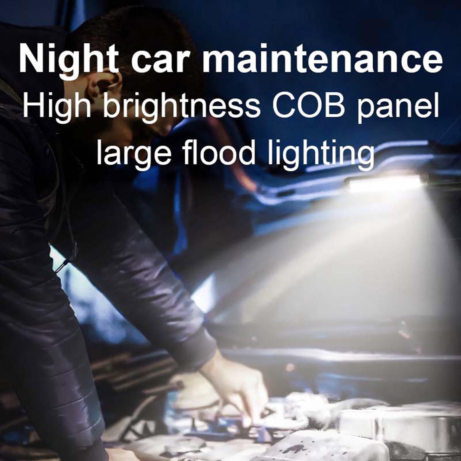 YAHHU Mini LED Flashlight – XPE+COB Super‑Bright 600mAh Battery, 3 Color Modes, Pen Clip & Magnetic Holder, Type‑C Recharge, Ideal for Hiking & Repairs