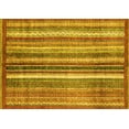thumbnail image 1 of Ahgly Company Machine Washable Indoor Rectangle Abstract Yellow Modern Area Rugs, 5' x 8', 1 of 4