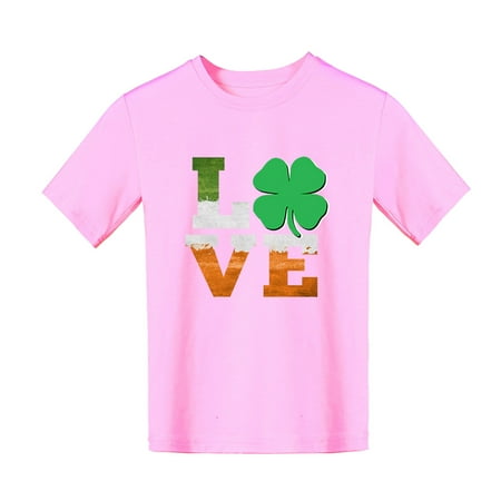 

ZHAGHMIN Toddler Dress Clothes for Boys Kids Toddler Baby Girls Boys Spring Summer St.Patric.K S Day Print Cotton Short Sleeve Tshirt Pullover Clothes Large Muscle Boys Size 8 Boys Shirts Boys Shirt
