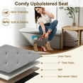 thumbnail image 6 of Costway Fabric Folding Storage Ottoman Storage Chest W/Divider Bed End Bench Light Grey, 6 of 10
