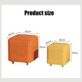 thumbnail image 2 of 5 in 1 Nesting Ottoman Cube Chair, Stackable Stools, Faux Leather Square Ottoman Bench, Stackable Stools, Foot Stool with Swivel Casters for Living Room,Dining Room ( Color : Orange , Size : 35CM/13.8, 2 of 7