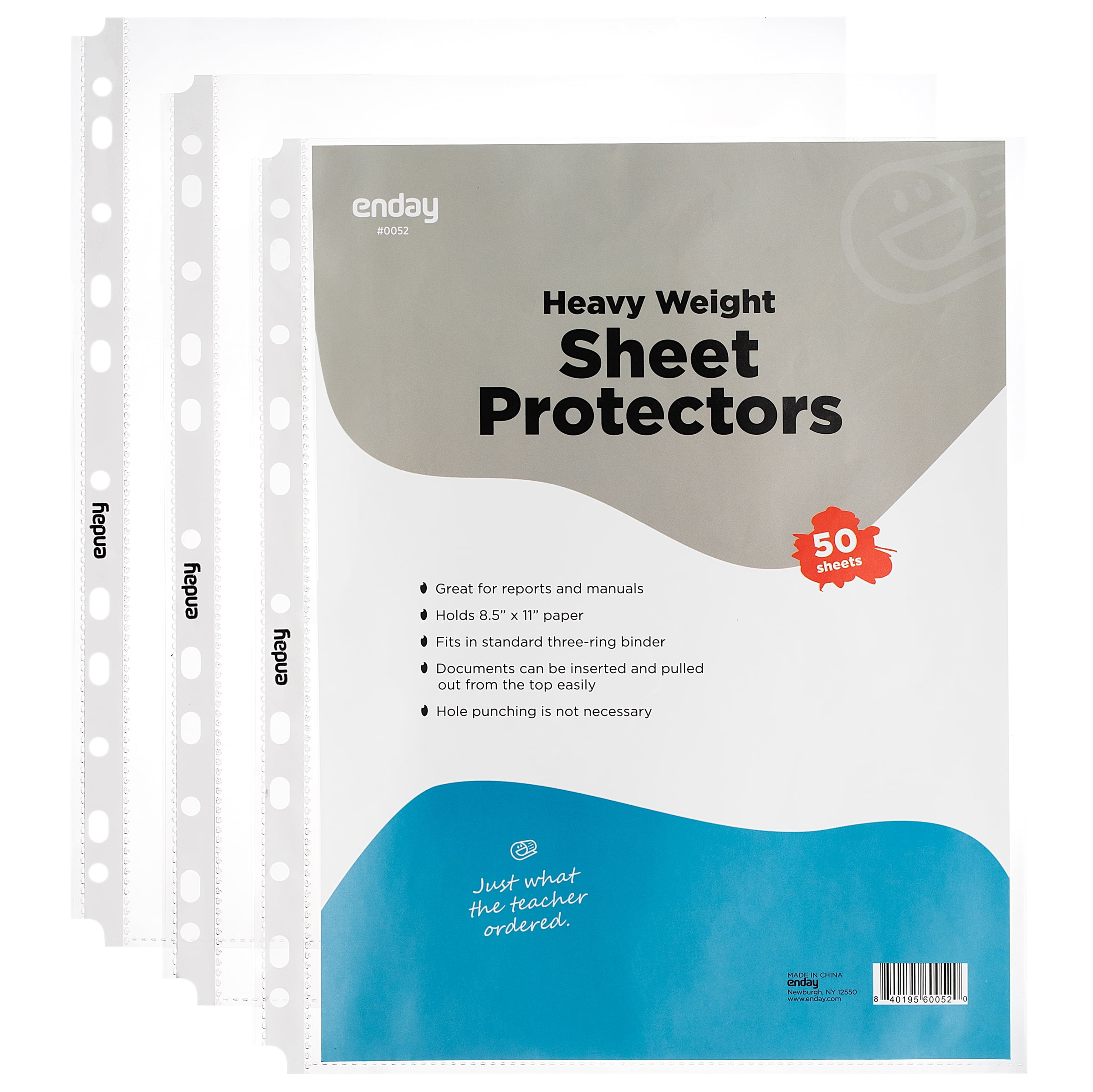 50Pcs A4 Clear Plastic Document Pocket File Sheets Protectors Paper Storage Bag 