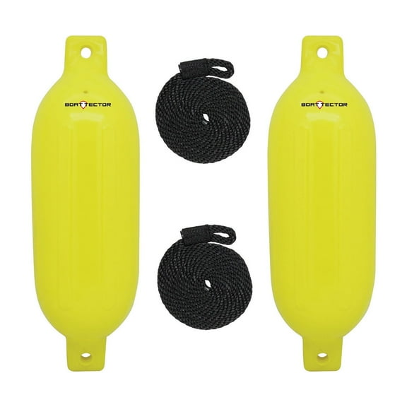 Extreme Max 3006.7614 BoatTector Inflatable Fender Value 2-Pack - 8.5" x 27", Neon Yellow