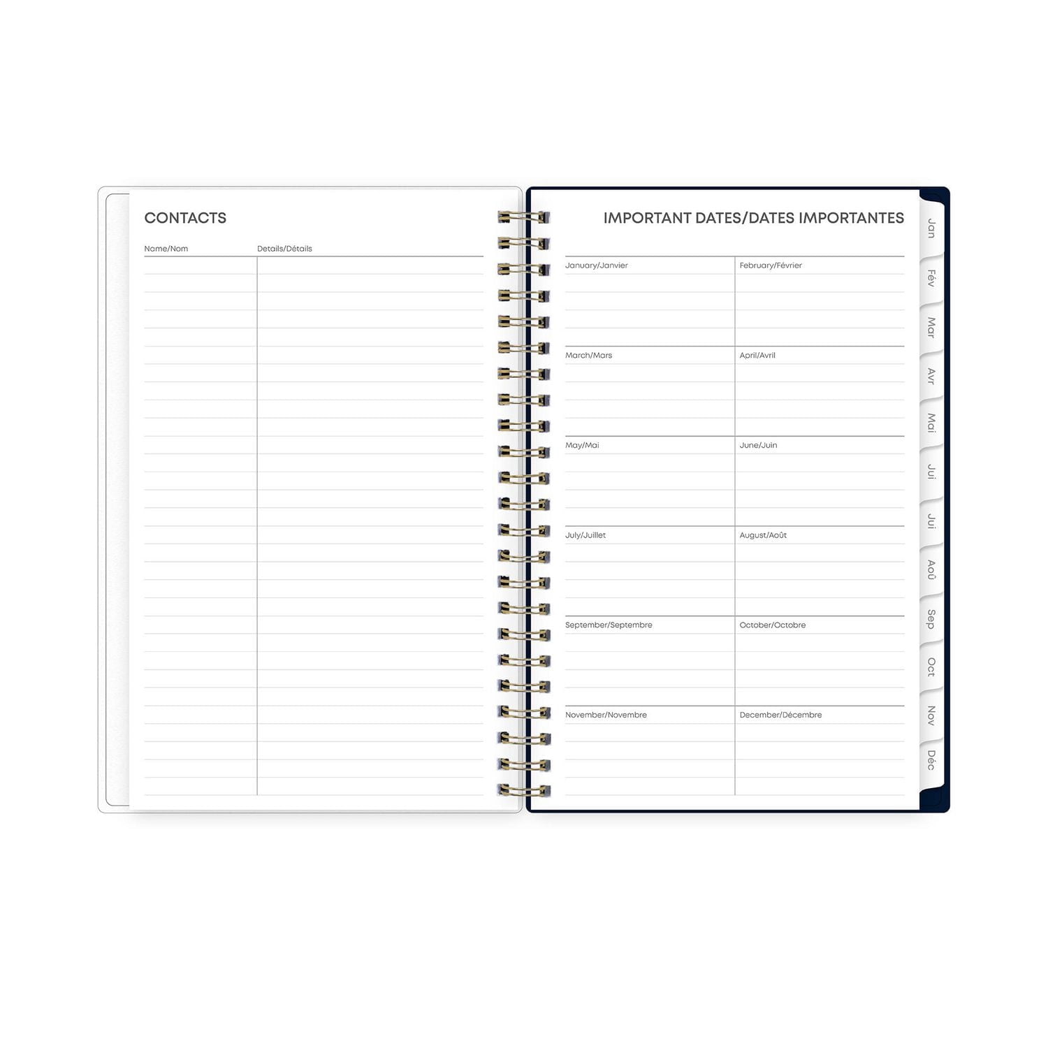 2024 Weekly Monthly Planner, 5x8, Blue Sky, Tiana